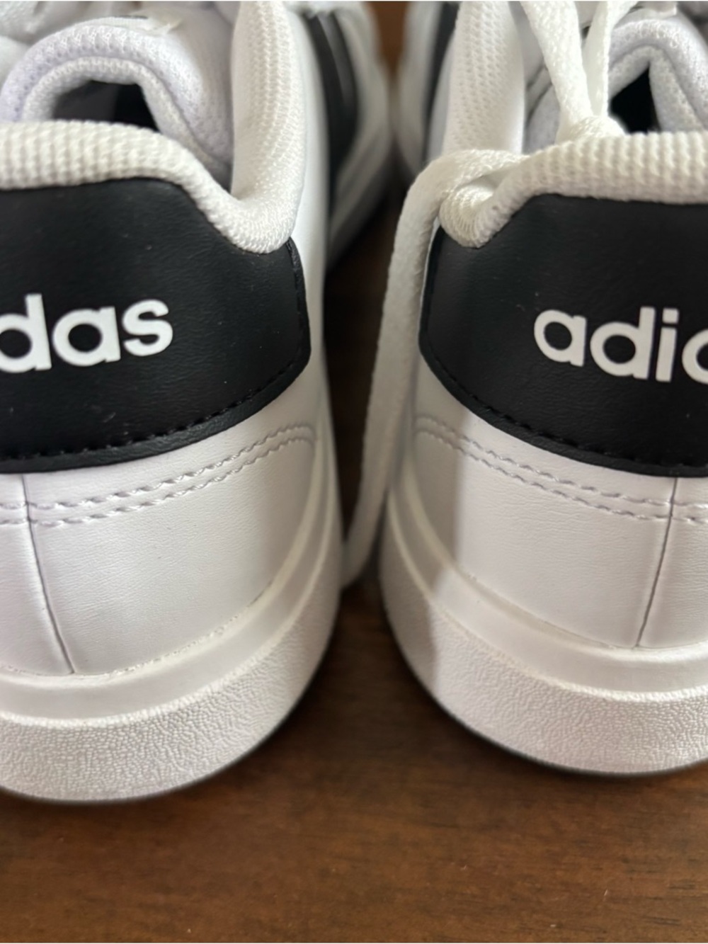 adidas White and Black Low-Top Sneakers - Picture 7 of 9